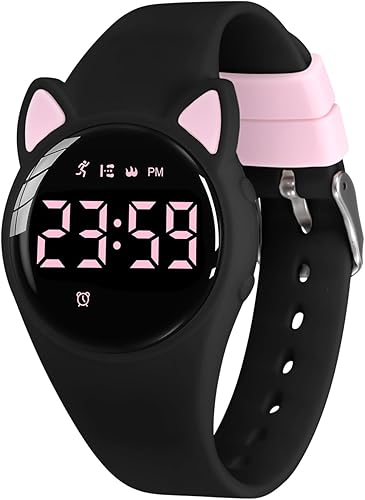 Kids Digital Watches for Girls Boys, Sports Watch with Fitness Tracker, Pedometer, Alarm Clocks, Stopwatch, No App Needed & Waterproof Kids Watch