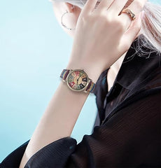Women Woven Strap Fashion Rainbow Pattern Women's Watches Boho Hippie Watch Casual Style Wonderful Ladies Gift