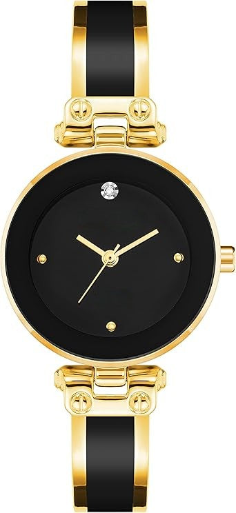 Women's Genuine Diamond Dial Bangle Watch