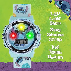 Kids LCD Watch – Flashing Light-Up Dial, Digital Time Display, Adjustable Strap, Fun Character Design